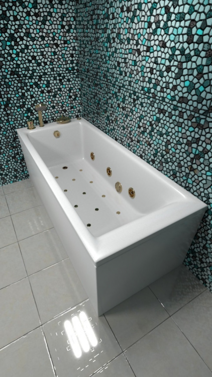 Надежная мраморная ванна Castone Кармен 180х80