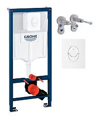 Система инсталляции для унитазов Grohe Rapid SL 38722001 клавиша смыва белая