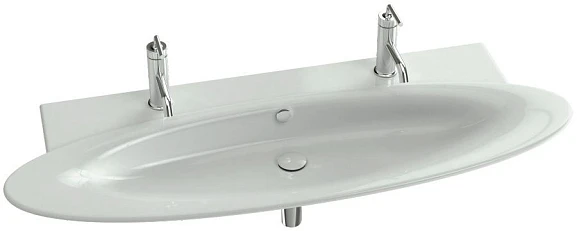Раковина Jacob Delafon Presqu'ile 130*50 двойная