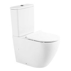 Унитаз-компакт BelBagno Sfera-R BB2141CPR безободковый, P-trap, с крышкой-сиденьем BB2111SC