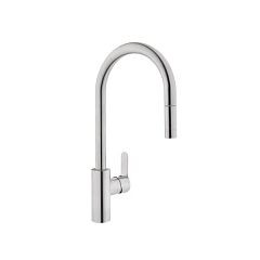 Смеситель Vitra Inox A42153EXP для кухни с выдвижным изливом хром