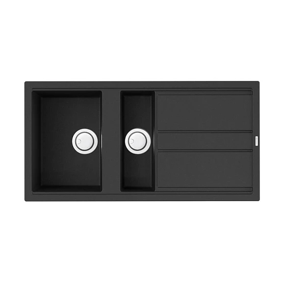 Кухонная мойка Omoikiri Kitagawa 100*51 графит полуторная с крылом