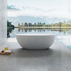 Ванна из искусственного камня Vincea Solid Surface 170*75 белый матовый