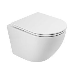 Подвесной унитаз BelBagno Sfera-Tor BB046CH-TOR 36*50 безободковый с системой смыва "Торнадо" с крышкой-сиденьем микролифт BB870SC