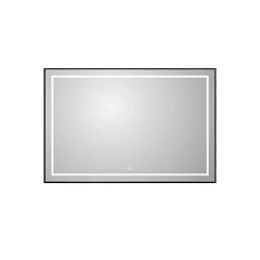 Зеркало BelBagno Kraft SPC-KRAFT-1200-800-LED-TCH-WARM-NERO 120*80 черное с Led-подсветкой и функцией антизапотевания