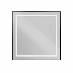 Зеркало BelBagno Kraft SPC-KRAFT-800-800-SENS-NERO 80*80 черное с Led-подсветкой