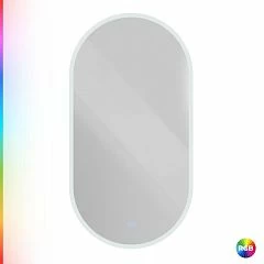 Зеркало Cezares Ellisse CZR-SPC-ELS-550-1050-RGB-TCH 55*105 с контурной разноцветной подсветкой RGB