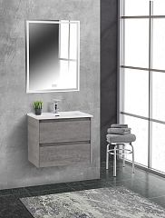 Комплект мебели BelBagno Kraft 39 70 подвесной Cemento Grigio (раковина BB700/390ETL)