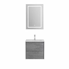 Комплект мебели BelBagno Kraft 39 50 подвесной Cemento Grigio (раковина BB-8099-3-50)