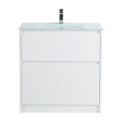 Тумба с раковиной BelBagno Kraft 80 напольная Bianco Opaco (раковина BB810/465-LV-VTR-BL)