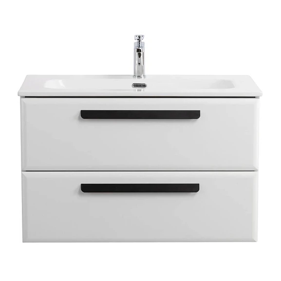 Тумба с раковиной Cezares Eco-Cer 80 Bianco Lucido (раковина CZR-8073-80)