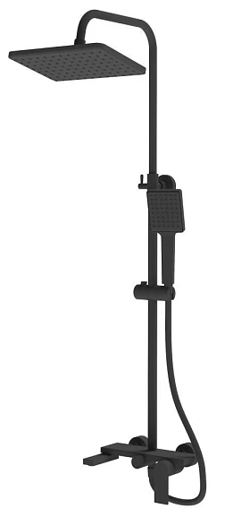 Душевая стойка Knotlor Vigor KN-72/BL с изливом черная матовая