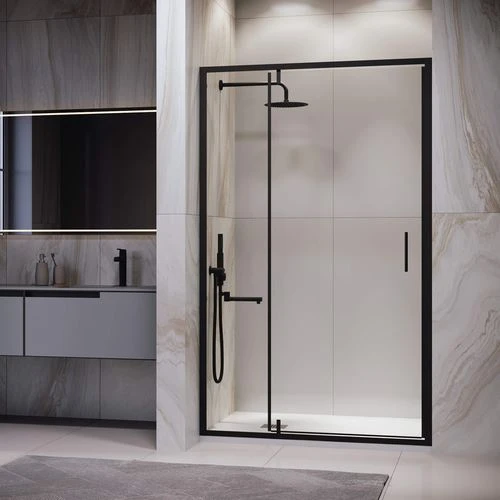 Душевая дверь в нишу RGW Leipzig LE-103-B 120*195 профиль черный без поддона