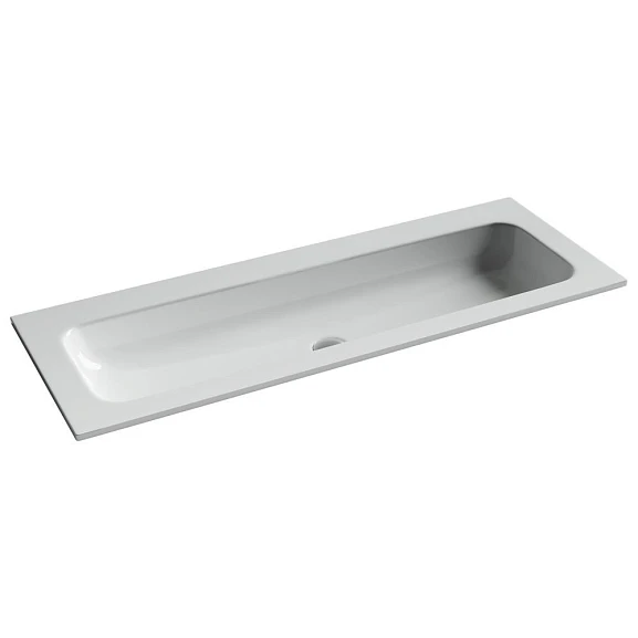 Встраиваемая раковина Ceramicanova Grace 121*45,7 без отверстия под смеситель белый глянец