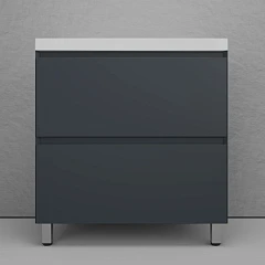 Тумба с раковиной Style Line Манхэттен 80 напольная графит Тумба с раковиной Style Line Манхэттен 80 напольная графит