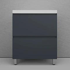 Тумба с раковиной Style Line Манхэттен 70 напольная графит Тумба с раковиной Style Line Манхэттен 70 напольная графит