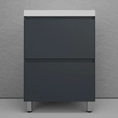 Тумба с раковиной Style Line Манхэттен 60 напольная графит Тумба с раковиной Style Line Манхэттен 60 напольная графит