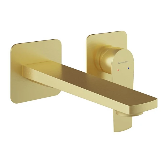 Смеситель Aqueduto Linha LIN0450 для раковины скрытый монтаж шлифованное золото