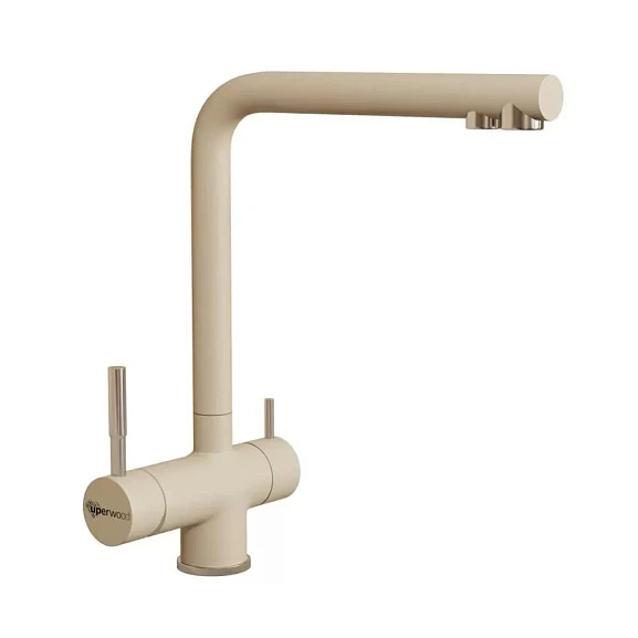 Смеситель Uperwood UPD-005-04 для кухни с функцией подключения фильтра бежевый/сатин