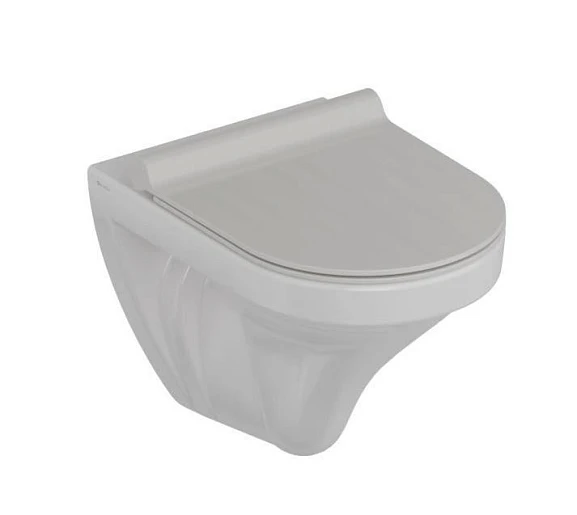 Подвесной унитаз Knotlor Flow WC51WG 36*51 безободковый с крышкой-сиденьем микролифт