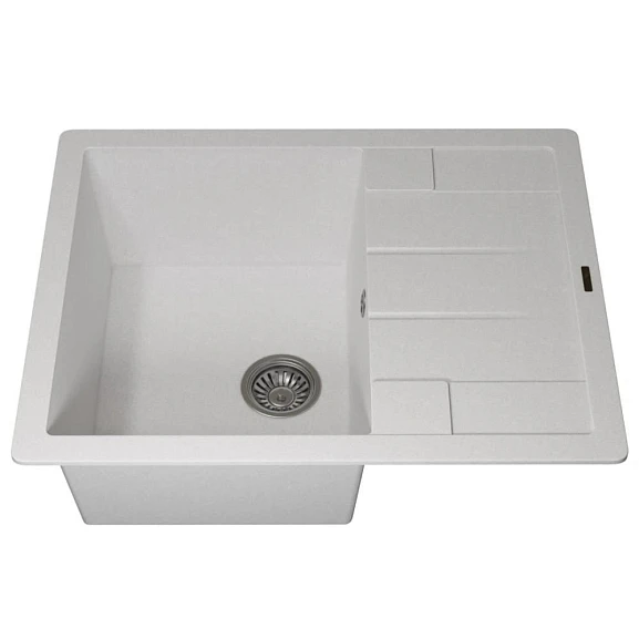 Кухонная мойка Uperwood Quartz UPD-03 65х51 белая матовая