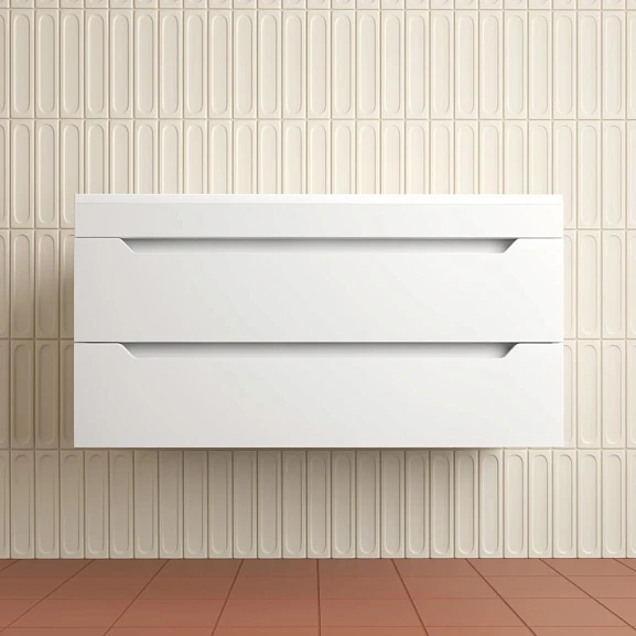 Тумба под раковину Style Line Остин 100 подвесная белая матовая