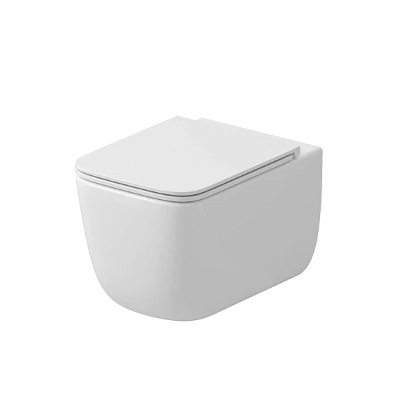 Подвесной унитаз Grossman Tornado GR-4409SQ 36,5*53 безободковый смыв торнадо с крышкой-сиденьем микролифт