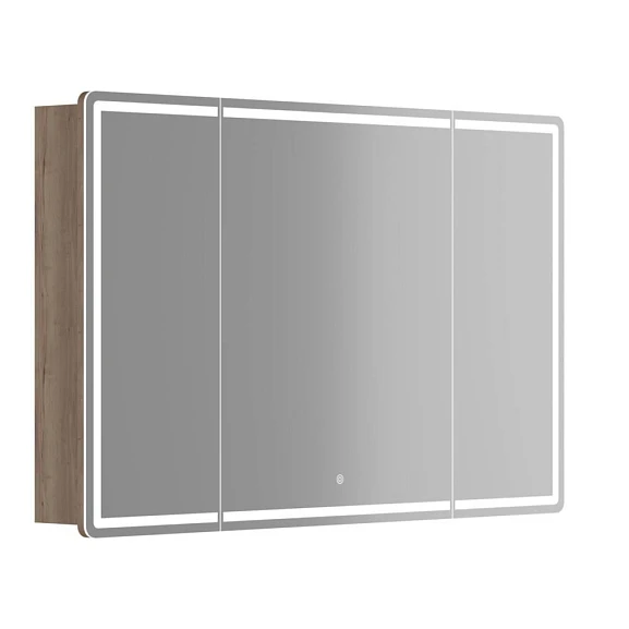 Зеркало-шкаф Sancos Mirror 119*74 с Led подсветкой дуб галифакс натуральный