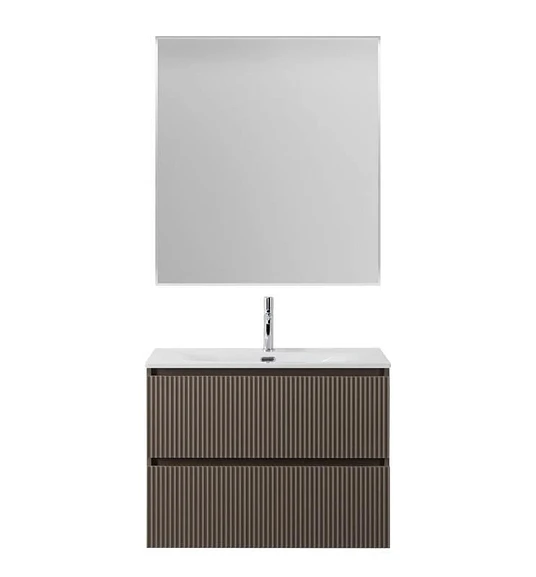 Комплект мебели BelBagno Uno 80 бежевый матовый с двумя ящиками