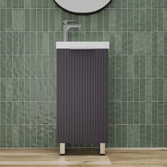 Тумба под раковину Style Line Соло 40 L/R графит нубук