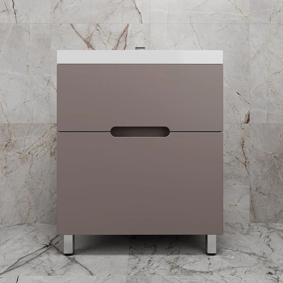 Тумба под раковину Style Line Матис 70 напольная тауп темный