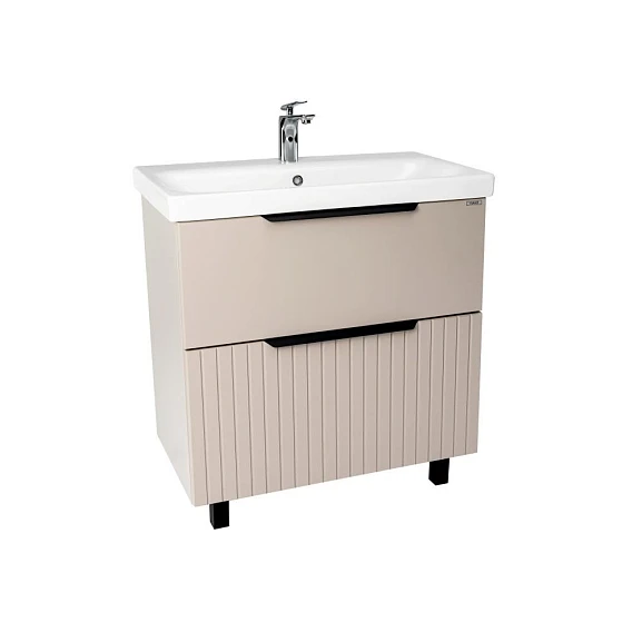 Тумба с раковиной Viant Сицилия VSIC80MDCAP-T2Y 80 напольная капучино (раковина Moduo 80)