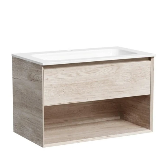 Тумба с раковиной Sancos Marmi 1.0 80 дуб галифакс натуральный