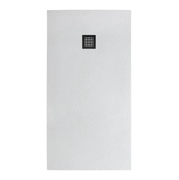 Душевой поддон BelBagno Uno 140*90*3,5 прямоугольный белый с сифоном и черной матовой декоративной накладкой