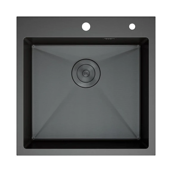 Кухонная мойка D&K 50*50 графит с дозатором и коландером