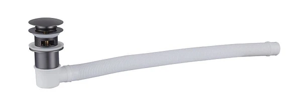 Слив-перелив для ванны BelBagno BB39-OVF-GM оружейная сталь без гидрозатвора