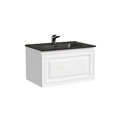 Тумба с раковиной Sancos Very 70 Bianco (раковина Element CN7007MB черная матовая) Тумба с раковиной Sancos Very 70 Bianco (раковина Element CN7007MB черная матовая)