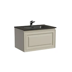Тумба с раковиной Sancos Very 70 Beige Soft (раковина Element CN7007MB черная матовая) Тумба с раковиной Sancos Very 70 Beige Soft (раковина Element CN7007MB черная матовая)