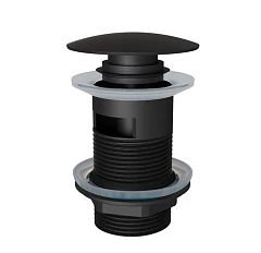 Донный клапан Knotlor BM9011BL click/clack 5/4" с переливом черный матовый