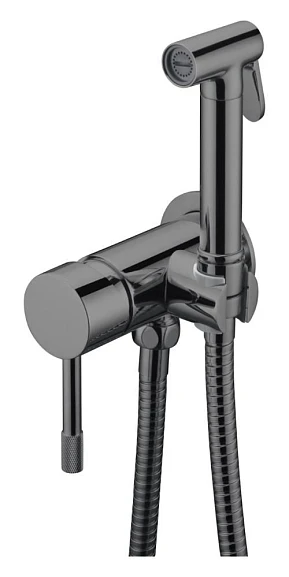 Гигиенический душ со смесителем Boheme Uno 467-SGM скрытый монтаж графит глянец