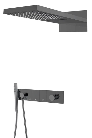 Душевой комплект Boheme Zodiac 132-SGM графит глянец