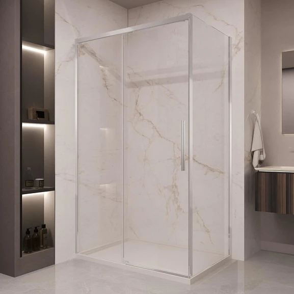 Душевой уголок Vincea Stella 120*100 профиль хром без поддона