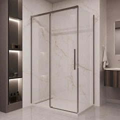 Душевой уголок Vincea Stella 140*80 профиль вороненая сталь без поддона