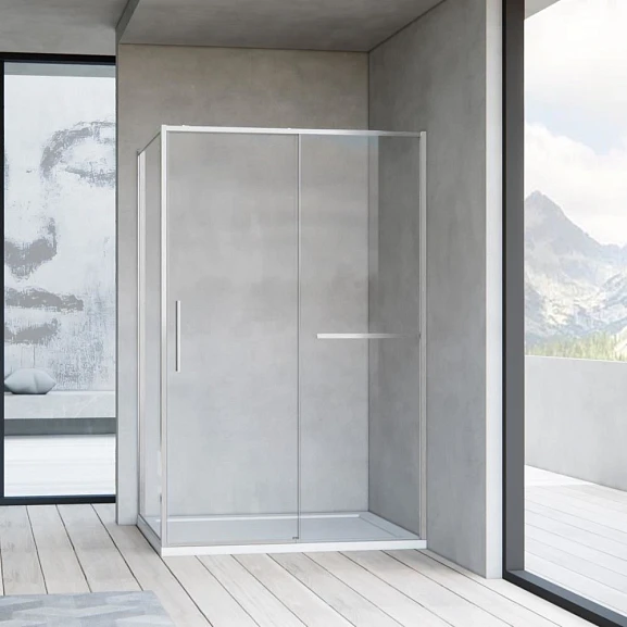 Душевой уголок Vincea Slim Soft 120*90*200 с доводчиком профиль брашированный никель L/R без поддона