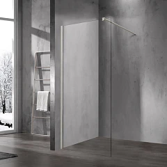 Душевая перегородка Vincea Walk-In 70*200 профиль брашированный никель без поддона