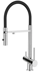 Смеситель DQ DA1462501Chrome для кухни с гибким изливом и функцией подключения фильтра хром