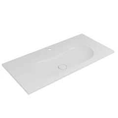 Мебельная раковина Vincea VCB-4H100W 100*48 гелькоут белая (приобретается в комплекте с тумбой)