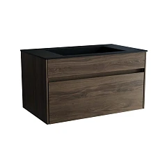 Тумба с раковиной Vincea Chiara 80 дуб чарльстон (черная раковина)