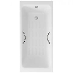Чугунная ванна Delice Parallel 180х80 с ручками и антискользящим покрытием