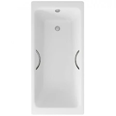 Чугунная ванна Delice Parallel 170х70 с ручками (комплект)